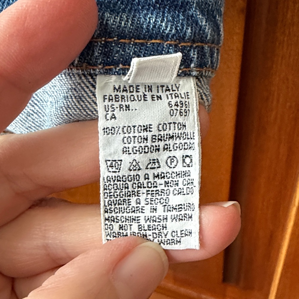 Ladies Benetton Classic Blue Denim Vest - Picture 5 of 9